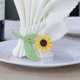 thumbnail image 5 of GOOHOCHY 4 servilleteros con forma de flor para mesa de comedor, de aleación, con hebillas de girasol, para decoración de mesa., 5 of 8