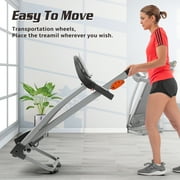 EUROCO 500LBS 2.5HP Folding Treadmill with 7.5mph Speed,51