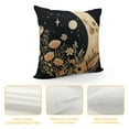 thumbnail image 4 of COMIO  Abstract Boho Gold Moon Stars Flowers Decorative Pillowcase Throw Pillow Cover, Modern Art Crescent Moon Sky for Sofa Bed Room Home Bohemia Decor, 4 of 5