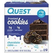 Quest Frosted Protein Cookies, Soft Baked, Low Sugar, Chocolate Cake, 8 Ct