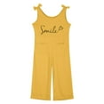 thumbnail image 4 of Weebloom Girls Overalls Outdoor Casual School With Round Neck Design Ages 5-14 Comfortable and Stylish With Pockets Girls Jumpsuit Yellow 13-14 Years, 4 of 7