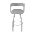 thumbnail image 5 of 861 Artemis 30" Swivel Bar Stool with Anodized Nickel Finish and Canter Folkstone Grey Seat and Back, 5 of 5