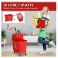 thumbnail image 6 of Mop Bucket with Wringer on Wheels for Floor Cleaning, 21 Quart, Separate Dirty and Clean Water, Red, 6 of 9
