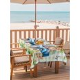 thumbnail image 2 of 60x84 Inch Outdoor Tablecloth with Umbrella Hole Zipper Rectangle Green Plaid Easter Rectangular Tablecloths Outside Waterproof Blue Truck Spring Floral Bunny Animals Patio Table Cover for Picnic, 2 of 8