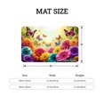 thumbnail image 4 of FJPT Colorful Butterflies And Flowers Non Slip Flannel Floor Mat Kitchen Mat For Bathroom Kitchen Bedroom Decor 24x16 inch, 4 of 5