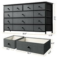 thumbnail image 6 of EnHomee Wide Dresser for Bedroom 13 Drawer Dresser TV Stand Fabric Dresser Organizer for Bedroom Lond Dresser TV Console Storage Unit for Living Room Closet Entryway, Light Gray, 6 of 12