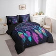 thumbnail image 3 of Castle Fairy Boys Girls Feather Dreamcatcher Bedding Comforter Set 7-Piece,Bohemian Boho Mandala King Bedding Sets,Abstract Gradient Ultra Soft Bed Sheets,Luxury Bedroom Decor,Reversible, 3 of 8