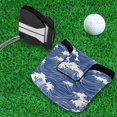 thumbnail image 5 of Haosy Blue White Wave Golf Mallet Putter Cover Strong Magnetic Leather Golf Club Headcover Closure, 5 of 7