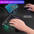 thumbnail image 4 of Sidaley Teclado para juegos con una sola mano Durable Luz colorida Práctico Conveniente teclado para juegos Videojuegos y accesorios, 4 of 6