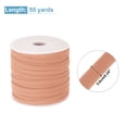 thumbnail image 2 of Uxcell 1/4" Double Fold Bias Tape Polyester Continuous Bulk Bias Tape for Sewing Seaming Light Orange 55 Yards, 2 of 6