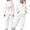 White, variant on Letdown Girls Sweatpants Set - 2 Piece Bow Print Fashion Crewneck Hooded Sweatshirt and Jogger Sweatpants for Girls Matching Set (Black,2-3Years)