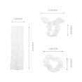 thumbnail image 3 of 1ensemble Simple Chouchous pour Cheveux Bandeaux Porte-Queue de Cheval Bandeaux pour Femmes Blanc, 3 of 8