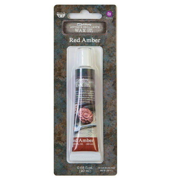 Finnabair Art Alchemy Antique Brilliance Wax .68 Fluid Ounce-Red Amber
