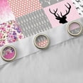 thumbnail image 4 of Homewish Jungle Animal Deer Blackout Curtains Set of 2 (52x84 Each),Colorful Rustic Flower Window Curtains,Pink Gray Curtains and Drapes For Girls Kids,Super Cozy Room Decor, 4 of 6