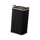 thumbnail image 4 of Cesta grande para la colada, cesta de almacenamiento de ropa independiente de 100L, cesta para la colada con tapa, cesta para ropa sucia para baño y Negro, 4 of 8