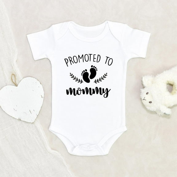 Newbabywishes - Cute Promoted To Mommy Baby Clothes for Boys and Girls - Pregnancy Announce Clothing