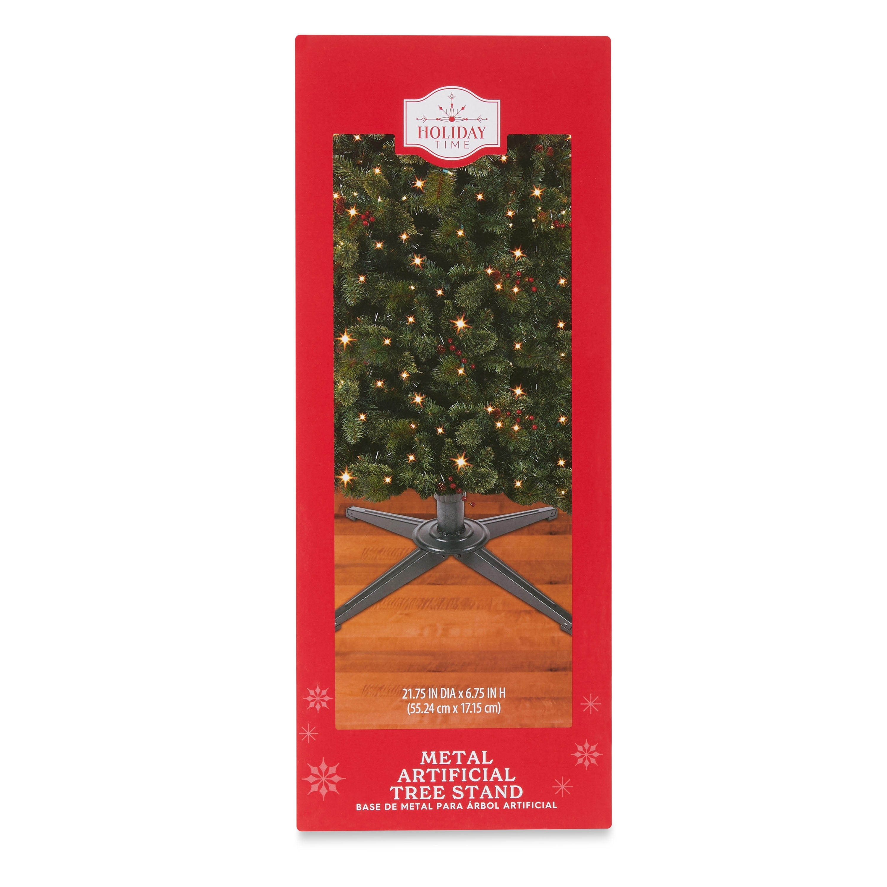 Holiday Time Metal Artificial Christmas Tree Stand, Green photo 1