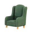 thumbnail image 2 of Sofá miniatura para casa de muñecas, sillón, sofá auxiliar, tela, decoración retro americana Verde, 2 of 9