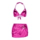 thumbnail image 4 of Tankini para mujer, bikini liso sin espalda, de dos piezas, estilo vendaje, para playa, dos piezas, tankini, 2 piezas, 4 of 8
