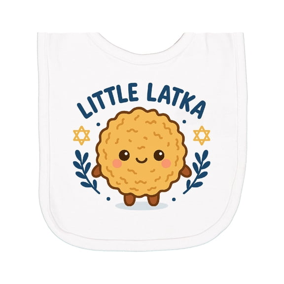Inktastic Little Latka Cute Hanukkah Design Newborn Bib