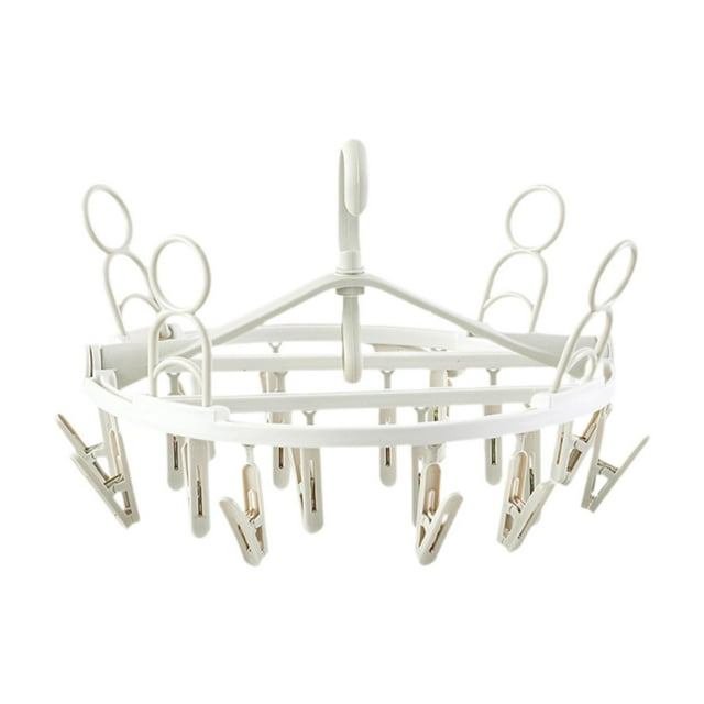 Colgador de secado de calcetines, colgador de secado de sujetadores, Clips para lavandería, ahorro de espacio, Clip para colgar ropa, colgador para cu Blanco