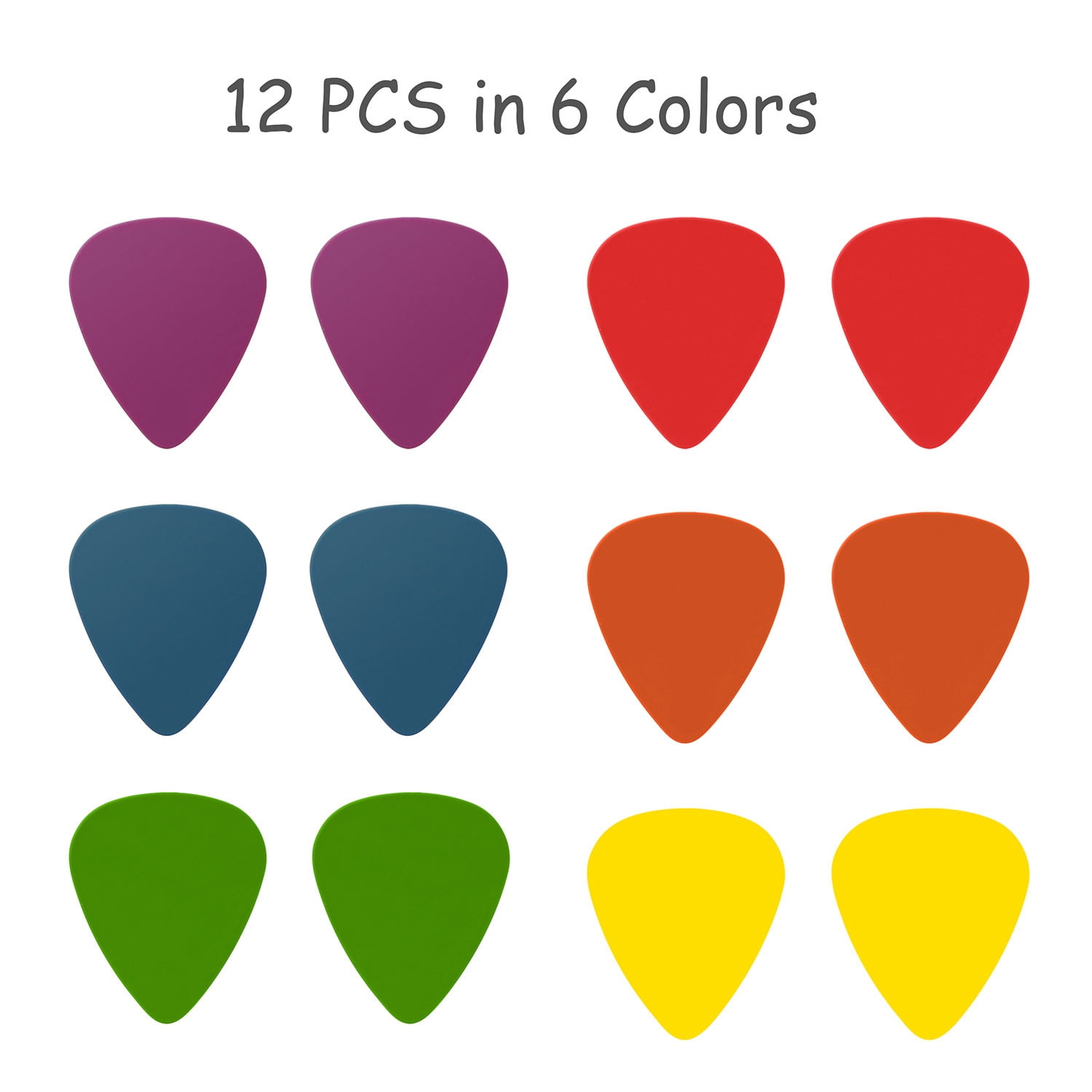 12 Packs Standard Acoustic Electric Plectrums Guitar Picks