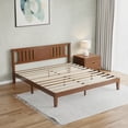 thumbnail image 3 of CONCETTA King Size Solid Wood Platform Bed with Headboard & 8”underbed storage, No Box Spring Needed, Wood Slat Support, Dark Brown Finish for Modern Bedroom, 3 of 7