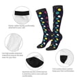 thumbnail image 3 of Honeii Colorful Ping Pong Rackets Print Long Socks,Novelty Design Socks Gift for Men and Women,Crew Socks,Calf Socks, 3 of 6
