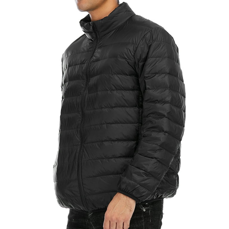 Mens Down Jacket Light Weight Puffer Coat for Men Men s Down Puffer Jacket Packable Puffer Jacket Windproof Zip Up Warm Coat Outerwear Walmart