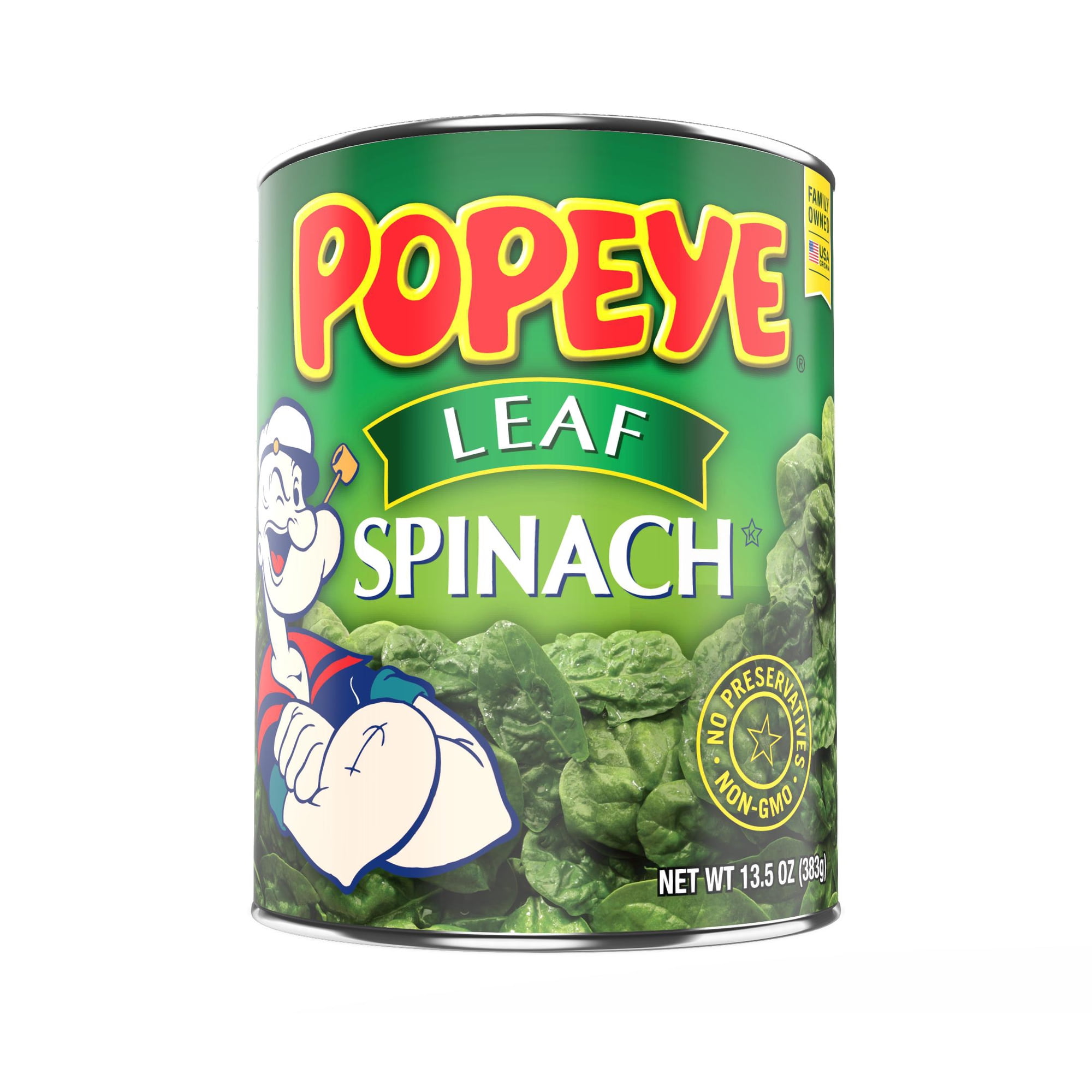 Popeye Leaf Spinach, 13.5 oz., Can