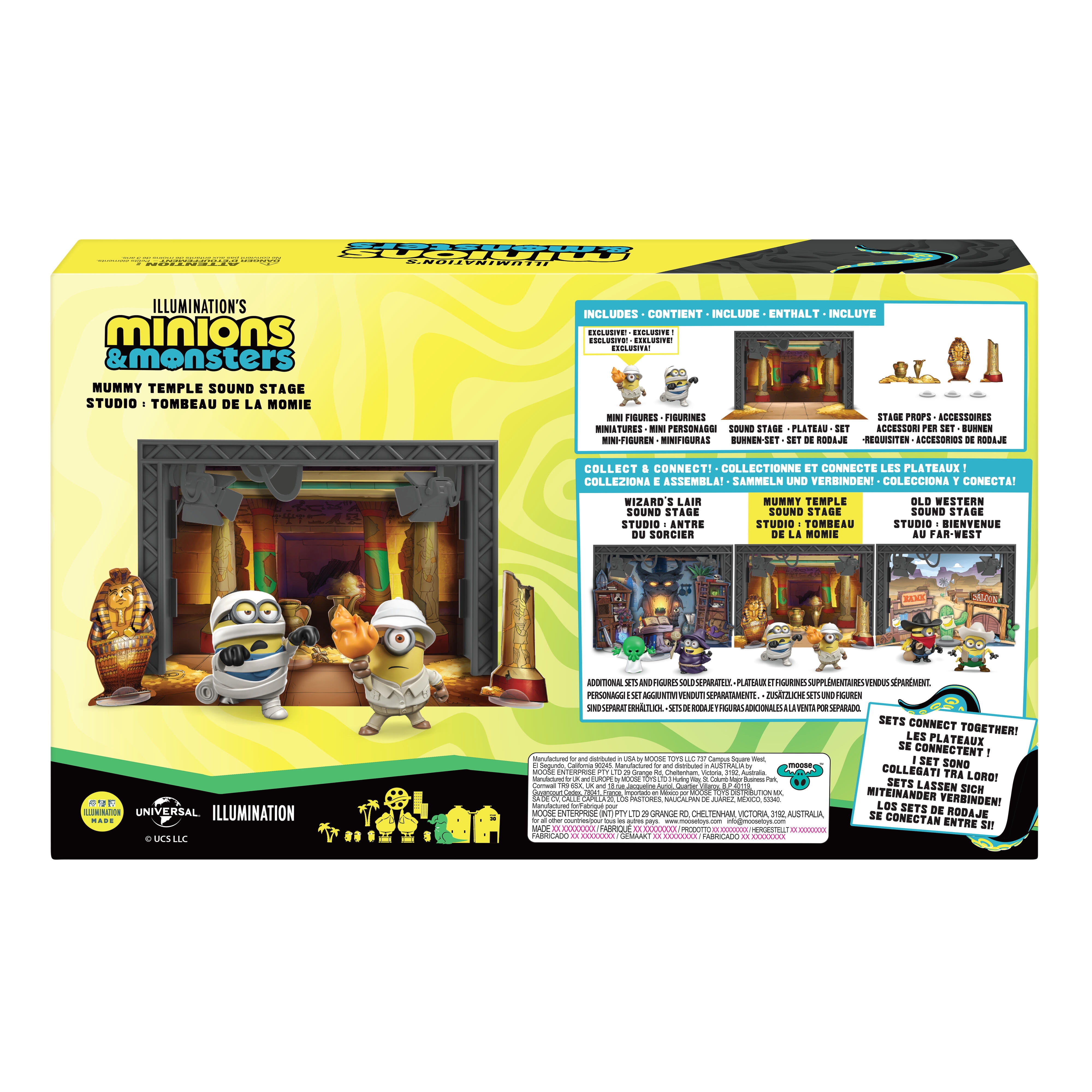 Minions & Monsters Mummy Temple Sound Stage, Includes 2 Mini Figures and 3 Themed Stage Props, Connect to Build Your Monstrous Production, Ages 4+