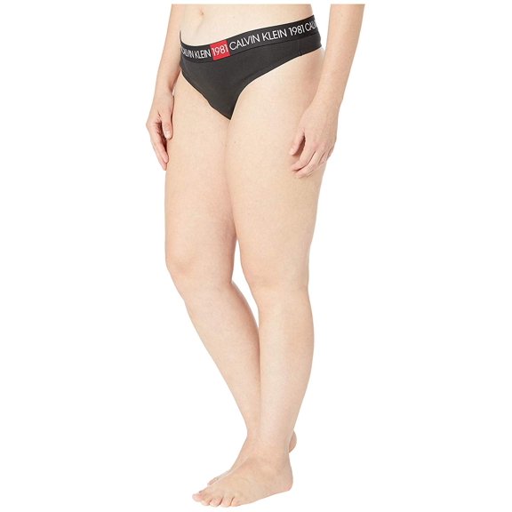Calvin Klein Underwear Plus Size 1981 Bold Thong Black