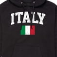 thumbnail image 3 of Instant Message - Italy Flag - Men's Pullover Hooded Fleece Sweatshirt, 3 of 6
