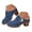 Blue, variant on Women's Chunky Heel Mules Comfortable Suede Ankle Booties Casual Fashion Clogs Indoor Outdoor Walking Shoes for All Seasons Size 6-9.5