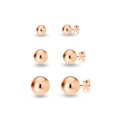 thumbnail image 6 of LeCalla 925 Sterling Silver Light-Weight 14K Micron Rose-Gold Plated Classic Ball Post Stud Earrings for Women and Teen Set of 3 Pairs (3MM, 6MM, 8MM), 6 of 8