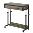 thumbnail image 3 of YYAo End Table, Side End Table,Height Adjustable Desk, Mobile Side Table Portable Desk with Drawers,Gray, 3 of 4