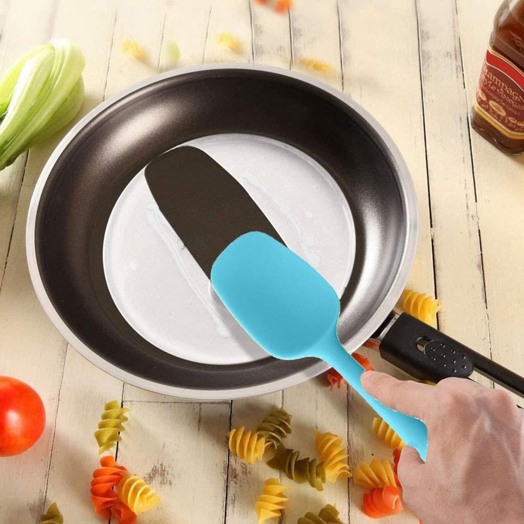 Baking and Mixing blue 6 Piece Heat-Resistant Spatula Kitchen Utensils Set for Cooking Silicone Spatula Set 