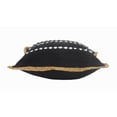thumbnail image 5 of Laddha Home Designs Handwoven Striped Cotton Throw Pillow Cover - 18" - Black and White, 5 of 9