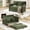 Green, variant on ANPOO 65 Inch Convertible Sofa Bed, 2-in-1 Folding Loveseat with Storage Pockets, 2 Pillows & Removable Cover, Modern Corduroy Sleeper Sofa for Small Spaces, Apartment and Living Room
