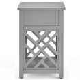 thumbnail image 4 of Coventry Table d'Appoint en Bois avec Tiroir et Étagère, Gris, 4 of 6