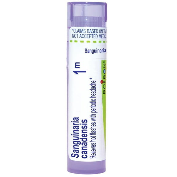 Boiron Sanguinaria Canadensis 1M, Homeopathic Medicine for Hot Flashes With Periodic Headache, 80 Pellets