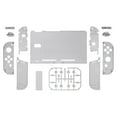 thumbnail image 2 of eXtremeRate Transparent Clear Black Back Plate for Nintendo Switch Console, NS Joycon Handheld Controller Housing with Full Set Buttons, DIY Replacement Shell for Nintendo Switch, 2 of 9