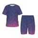 thumbnail image 1 of Fotbe Violet Glitter Pijama Estampada de 2 Piezas para Niños – Ropa de Dormir de Manga Corta Cómoda para Niños y Niñas, Camiseta y Shorts de Algodón-Small, 1 of 6
