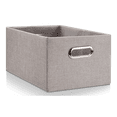 thumbnail image 1 of Bouclair Grey Storage Basket Small, 1 of 2