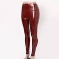 thumbnail image 6 of High Waisted Leather Leggings for Women 2025 Shiny Metallic Latex Punk Tights Trousers, 6 of 7