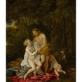 thumbnail image 2 of Jacob Van Loo 12x14 Gold Ornate Wood Frame and Double Matted Museum Art Print Titled - Venus and Adonis, 2 of 4