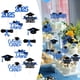 thumbnail image 1 of 12 piezas Toppers de cupcake de graduación 2025, decoraciones de fiesta temática de graduación accesorios de fotos, premio diseño de brillo hecho Azul, 1 of 8