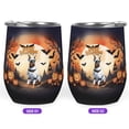 thumbnail image 2 of Mummy Doberman Pinscher Happy Halloween with Pumpkins Bats Spooky Fun 12oz Stainless Steel Wine Tumbler Insulated Cup with Lid Doberman Dog Lover Gifts - 00019, 2 of 5