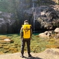 thumbnail image 5 of AFISHTOUR Dry Bag Waterproof Backpack, 35L Heavy Duty Roll Top Floating Dry Backpack for Kayaking, Hiking, Camping, Travel (Yellow), 5 of 9