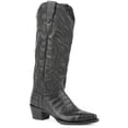 thumbnail image 2 of Women's Stetson Talita Caiman Boots Handcrafted Black, 2 of 2